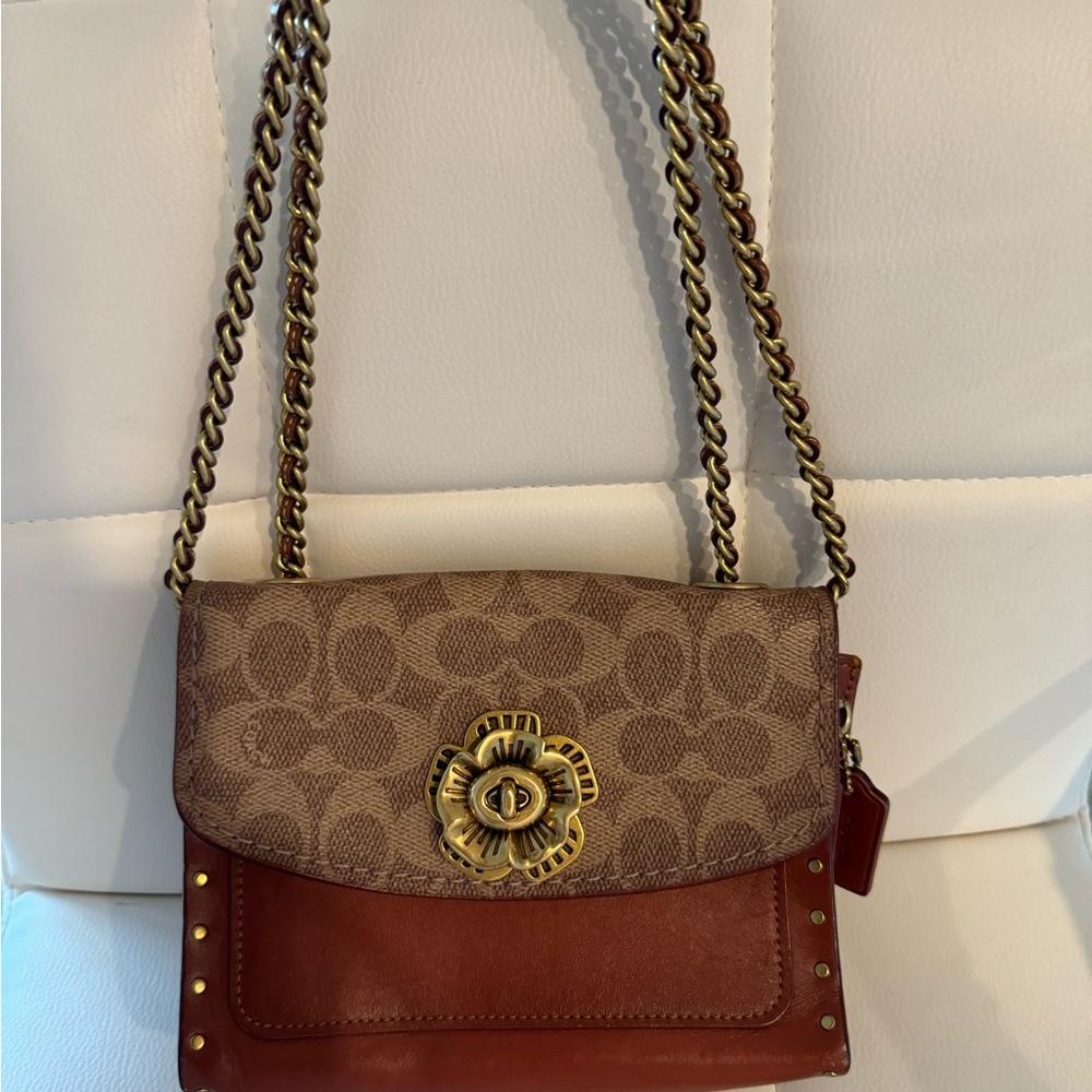 Coach Monogram/Leather Mini Bag